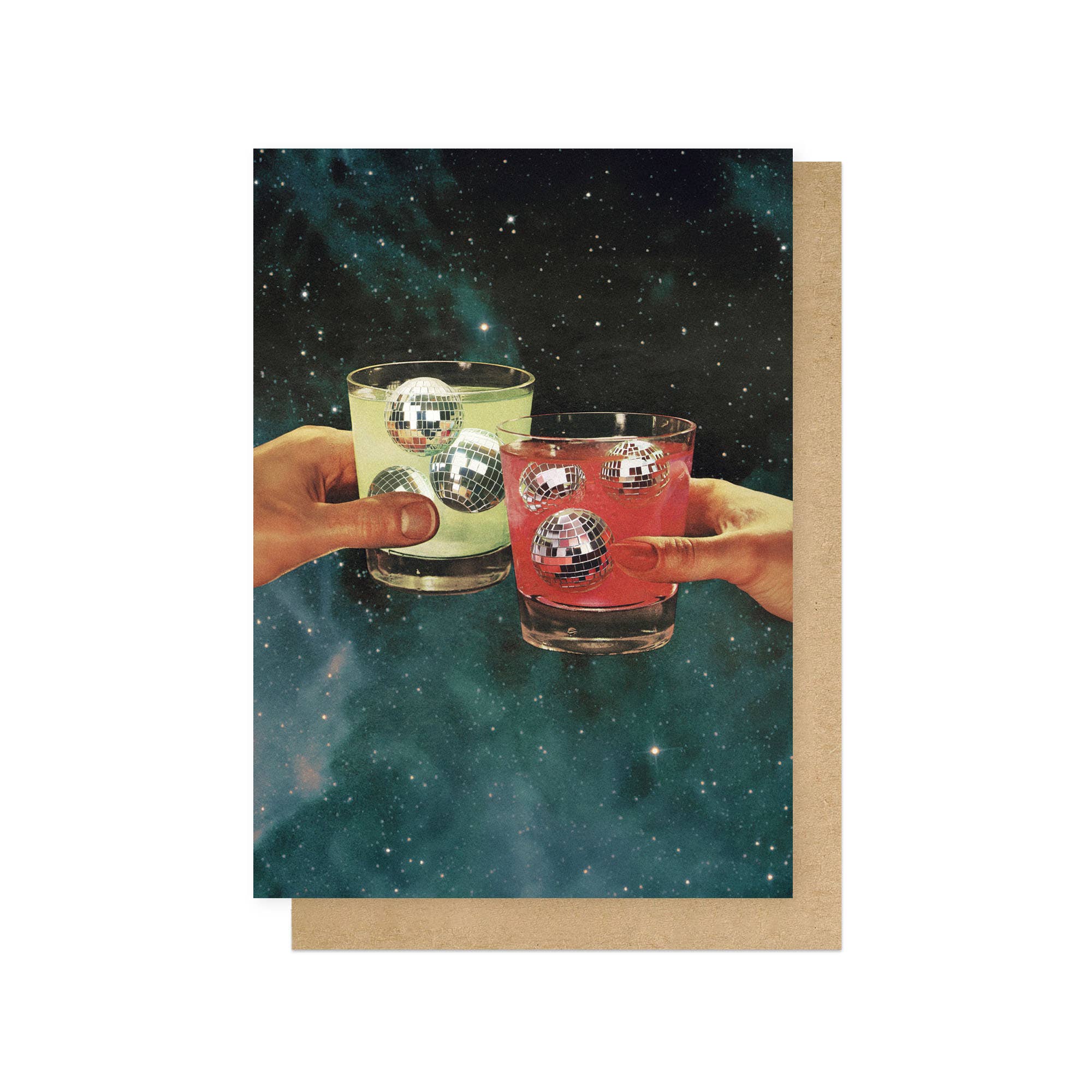 Cosmic Cheers Greetings Card