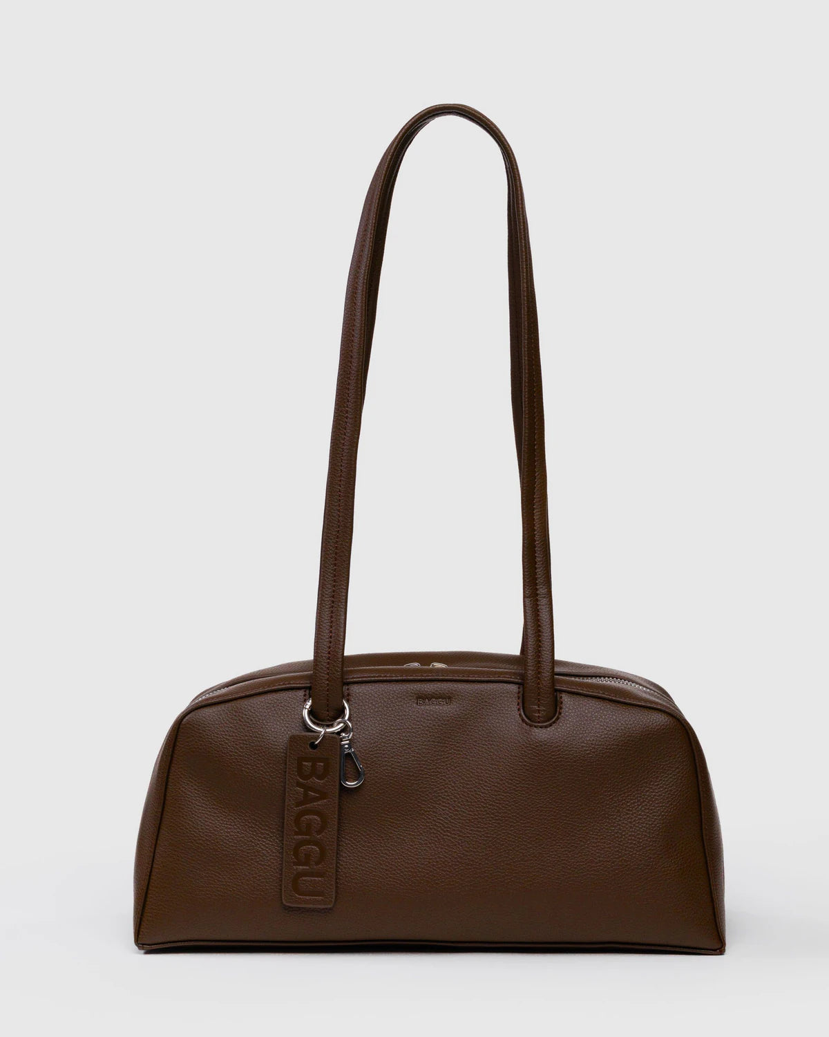 Baggu Recycled Leather Bowling Bag – Brown
