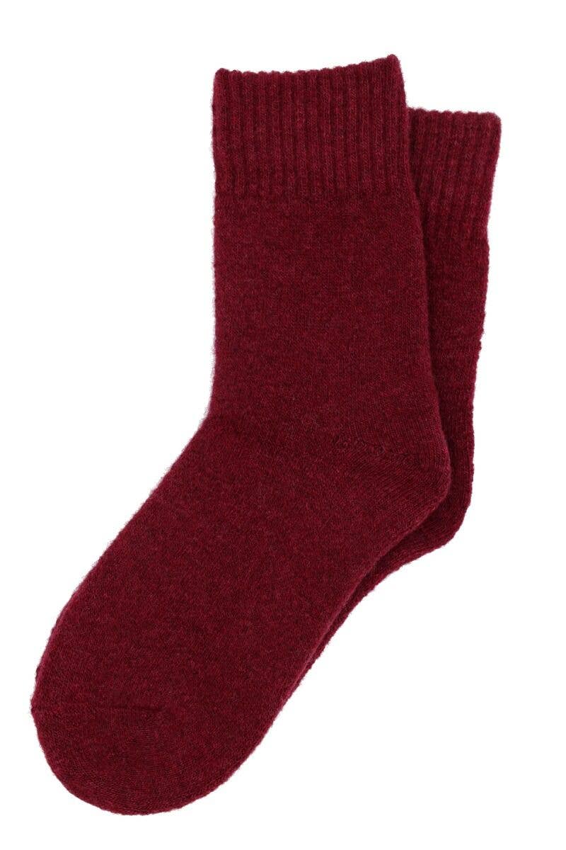 Danefæ København Danish Women's Winter Wool Socks – Red