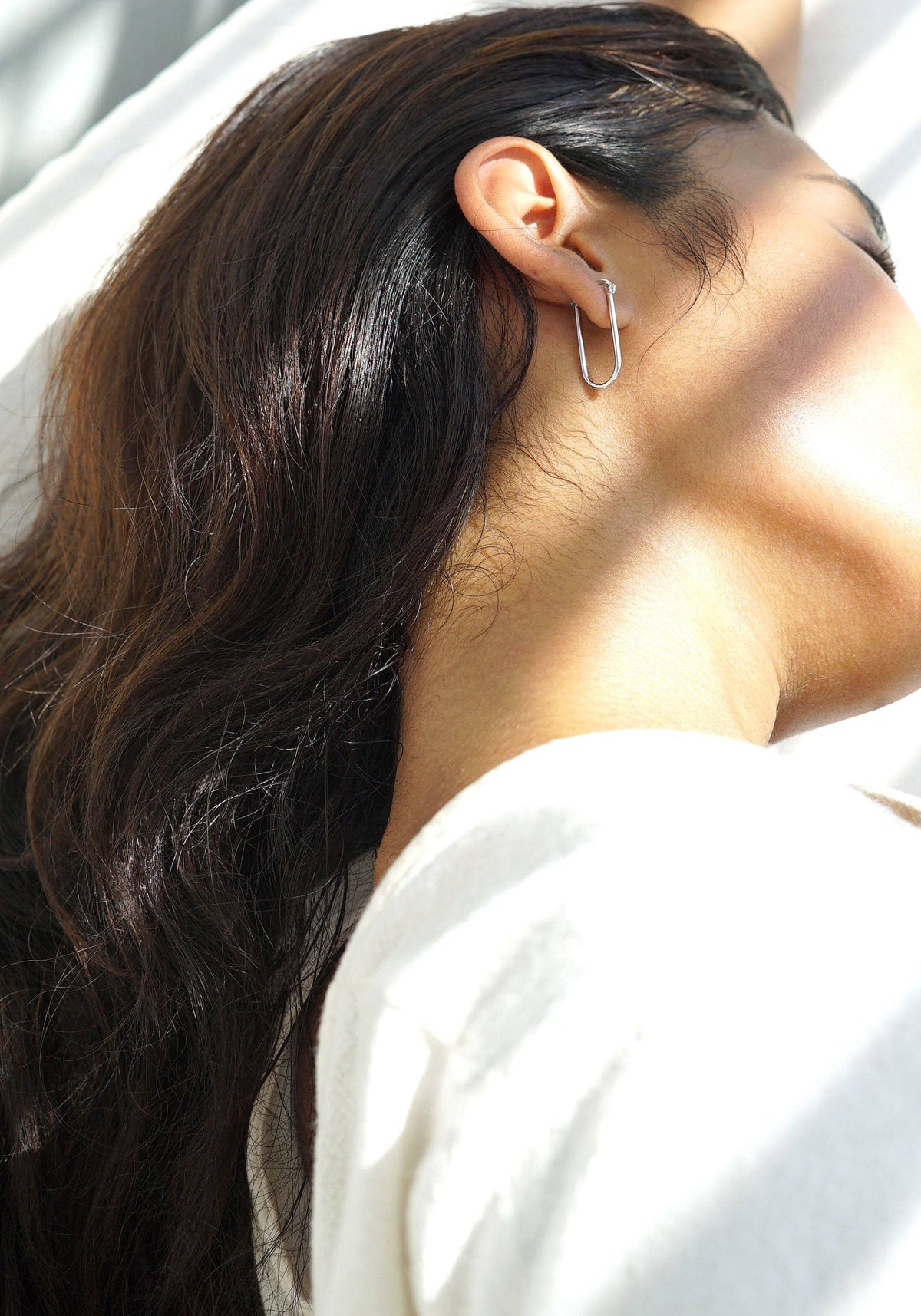 Soli Studio Oval Hoops – Silver