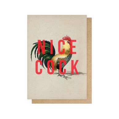 Nice Cock Greetings Card