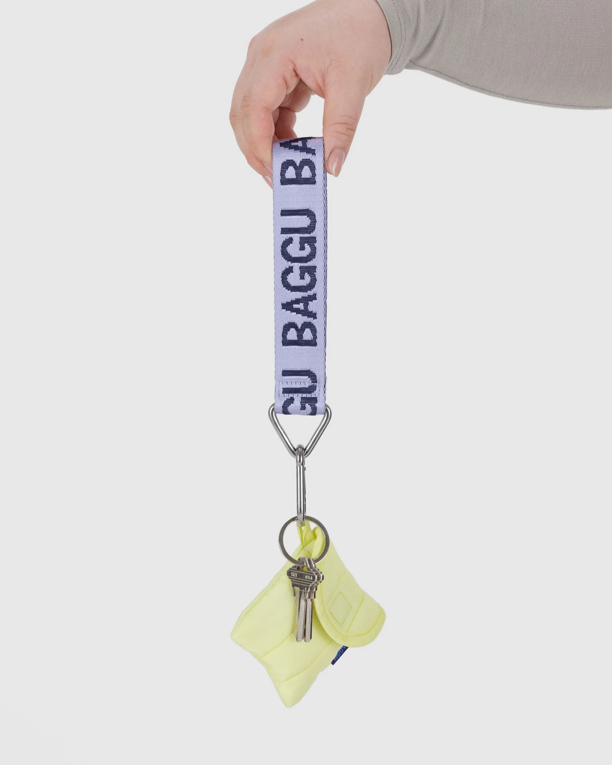 Baggu Logo Keychain – Dusty Lilac