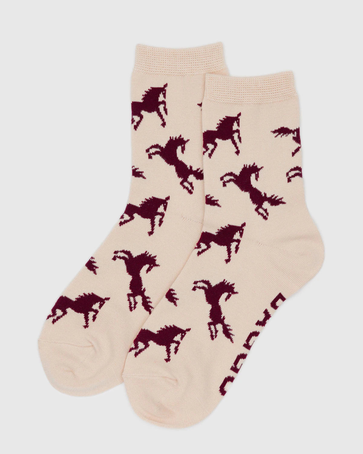 Baggu Crew Sock – Horses