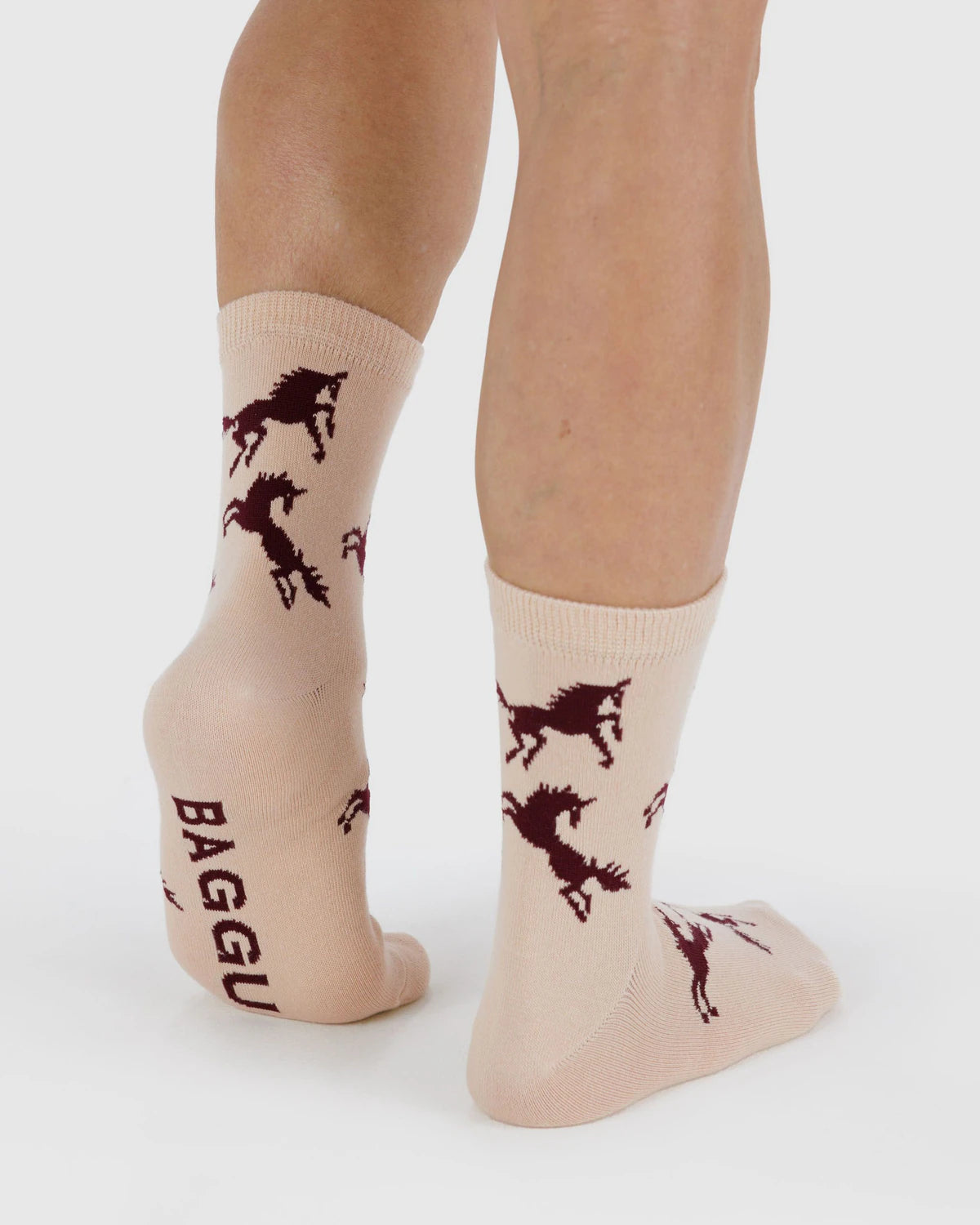 Baggu Crew Sock – Horses