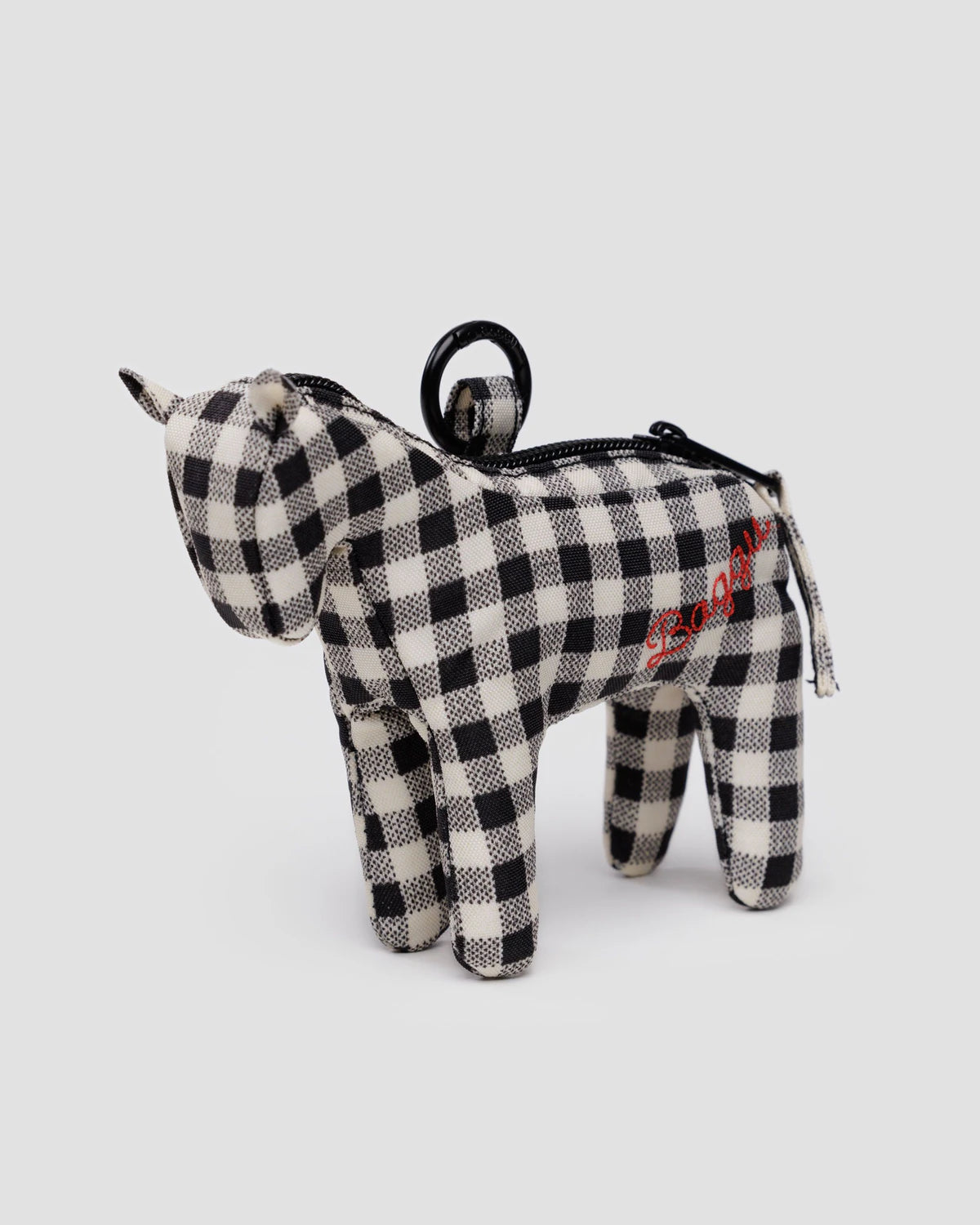 Baggu Horse Charm – Black and White Gingham