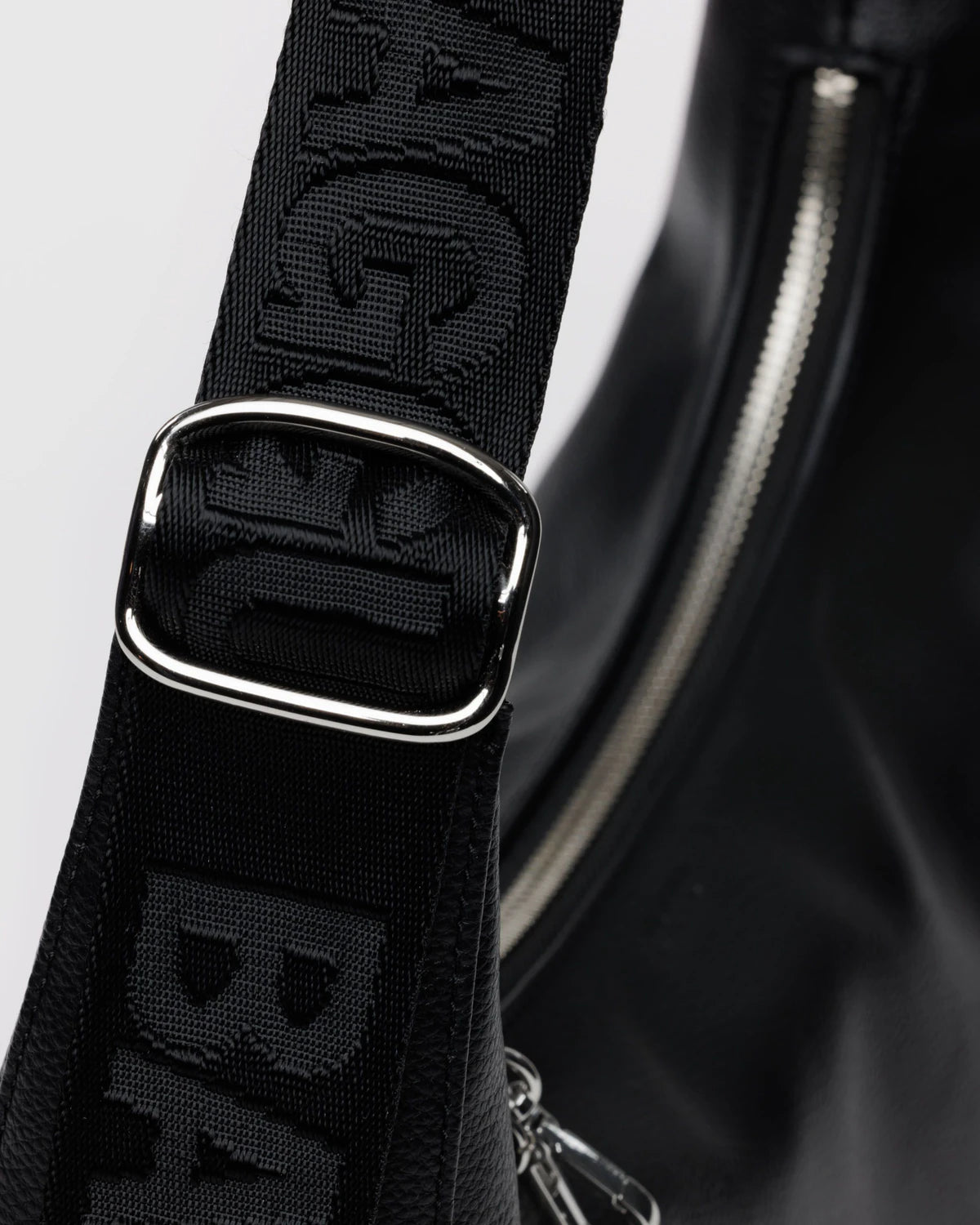 Baggu Medium Recycled Leather Crescent Bag - Black