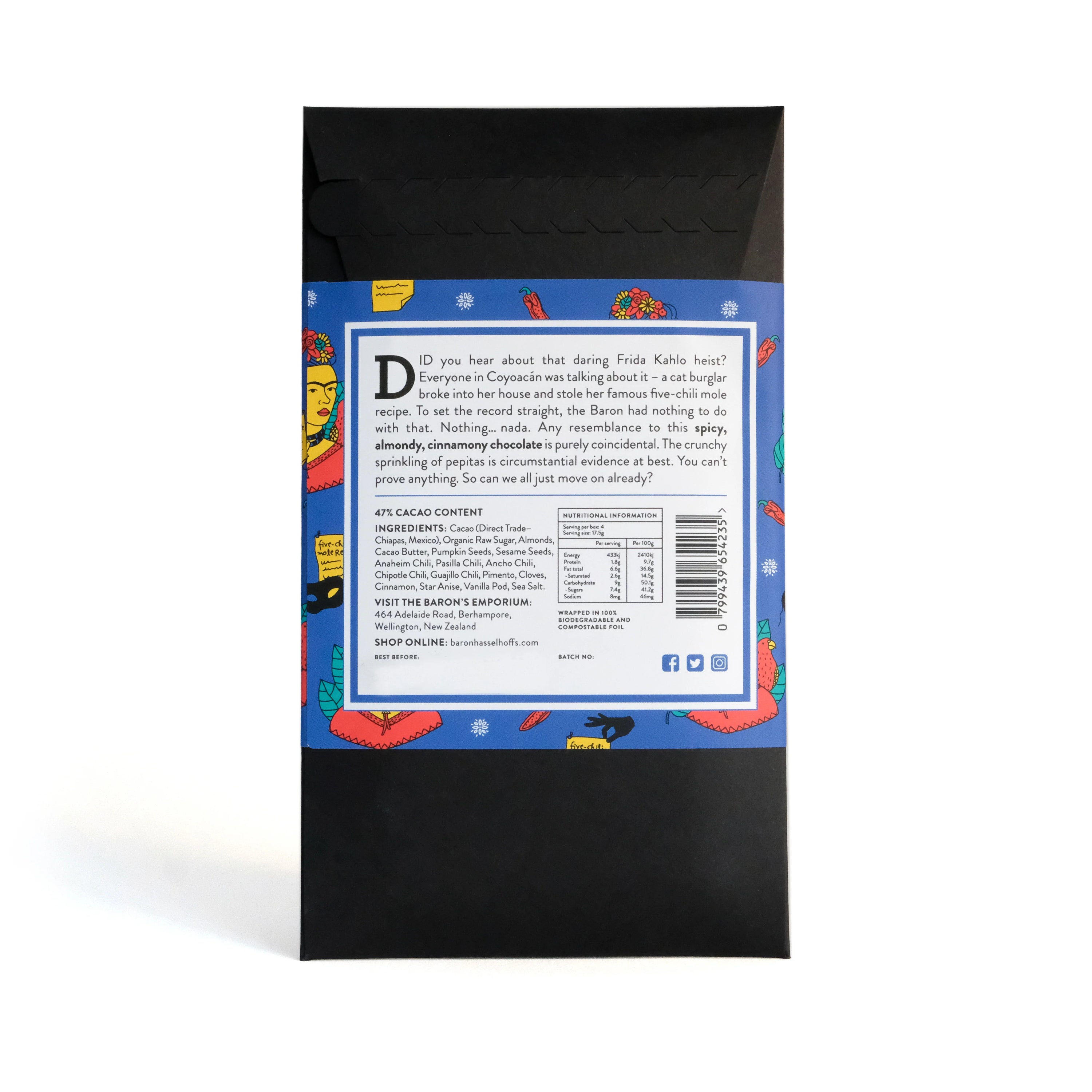 Baron Hasselhoff's “Viva Frida" Spiced Almond Molé Chocolate Bar