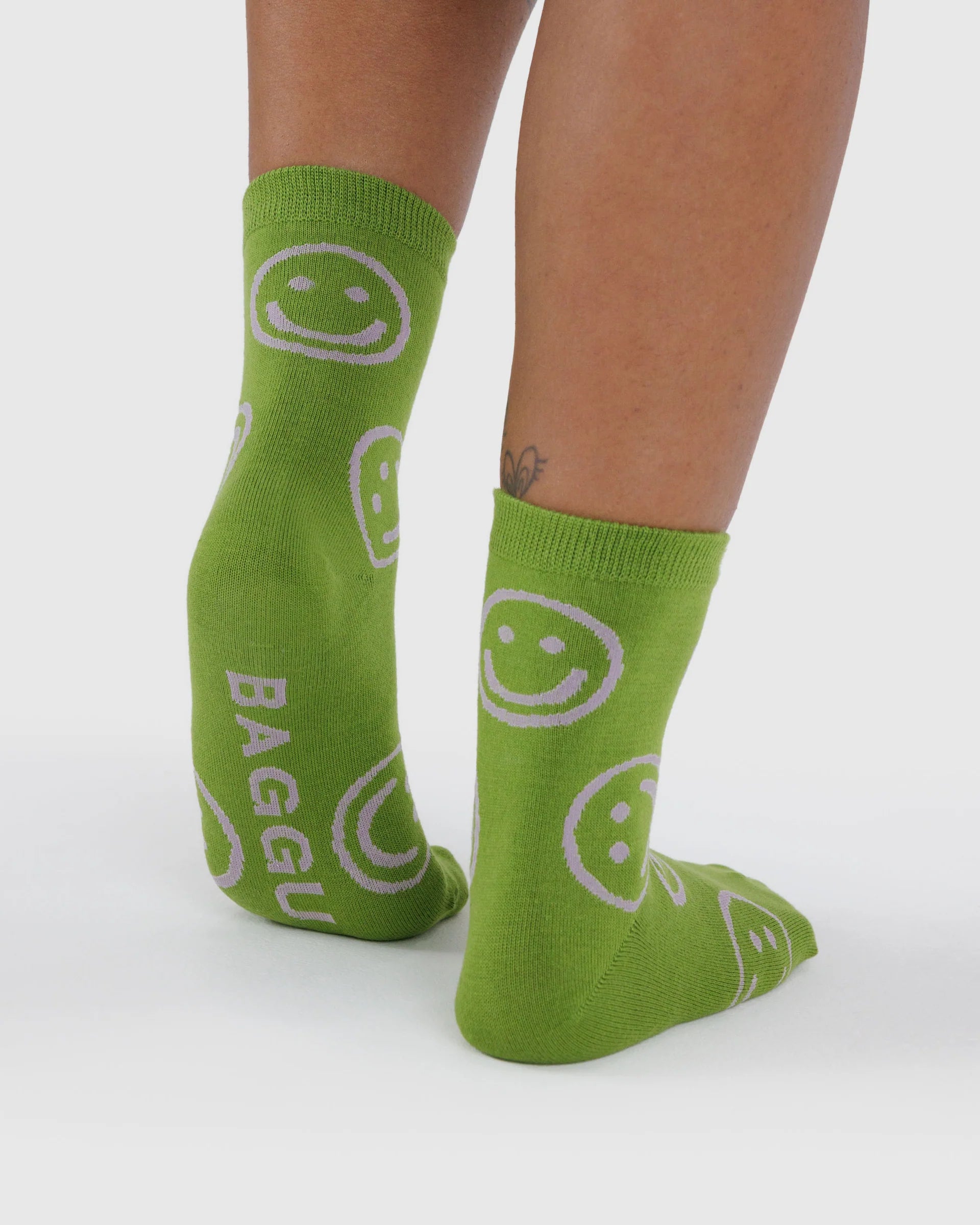 Baggu Crew Sock – Pear Happy