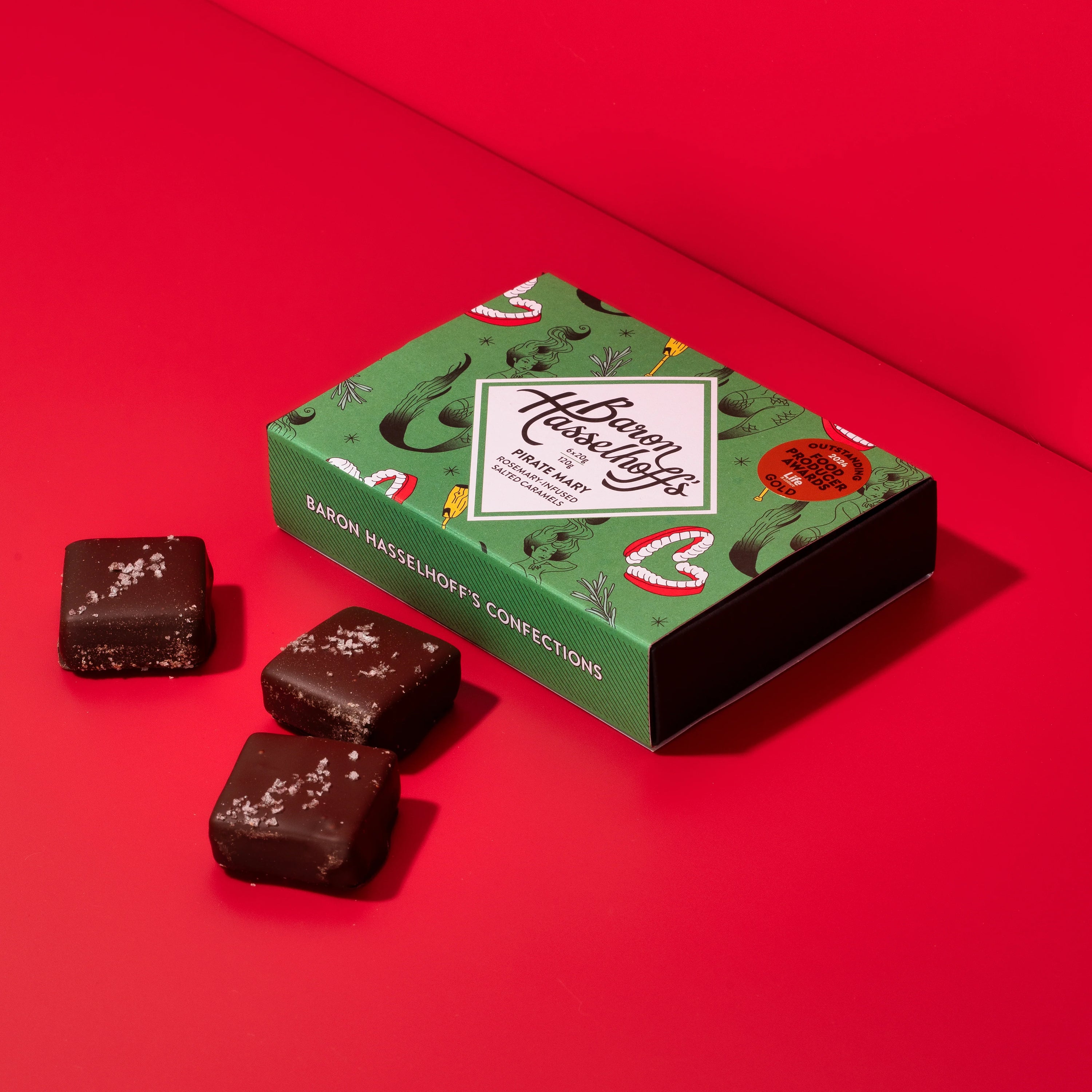 Baron Hasselhoff's “Pirate Mary” Rosemary Infused Salted Caramels