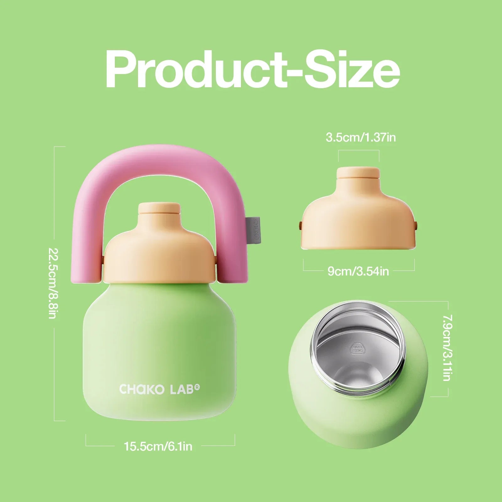 Chako Lab Lin Lin Stainless Steel Flask – Green