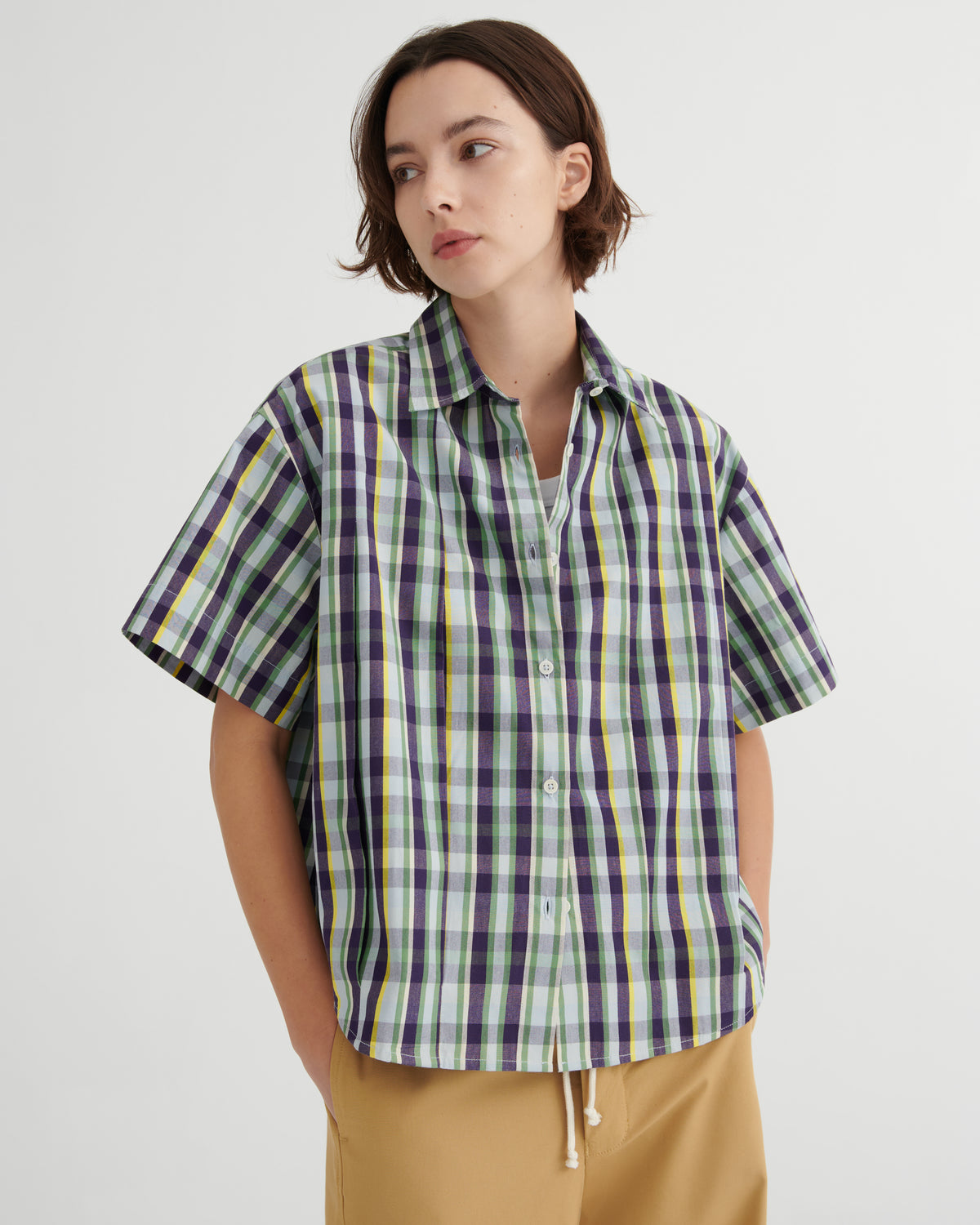 Kowtow Author Shirt – Violet Check