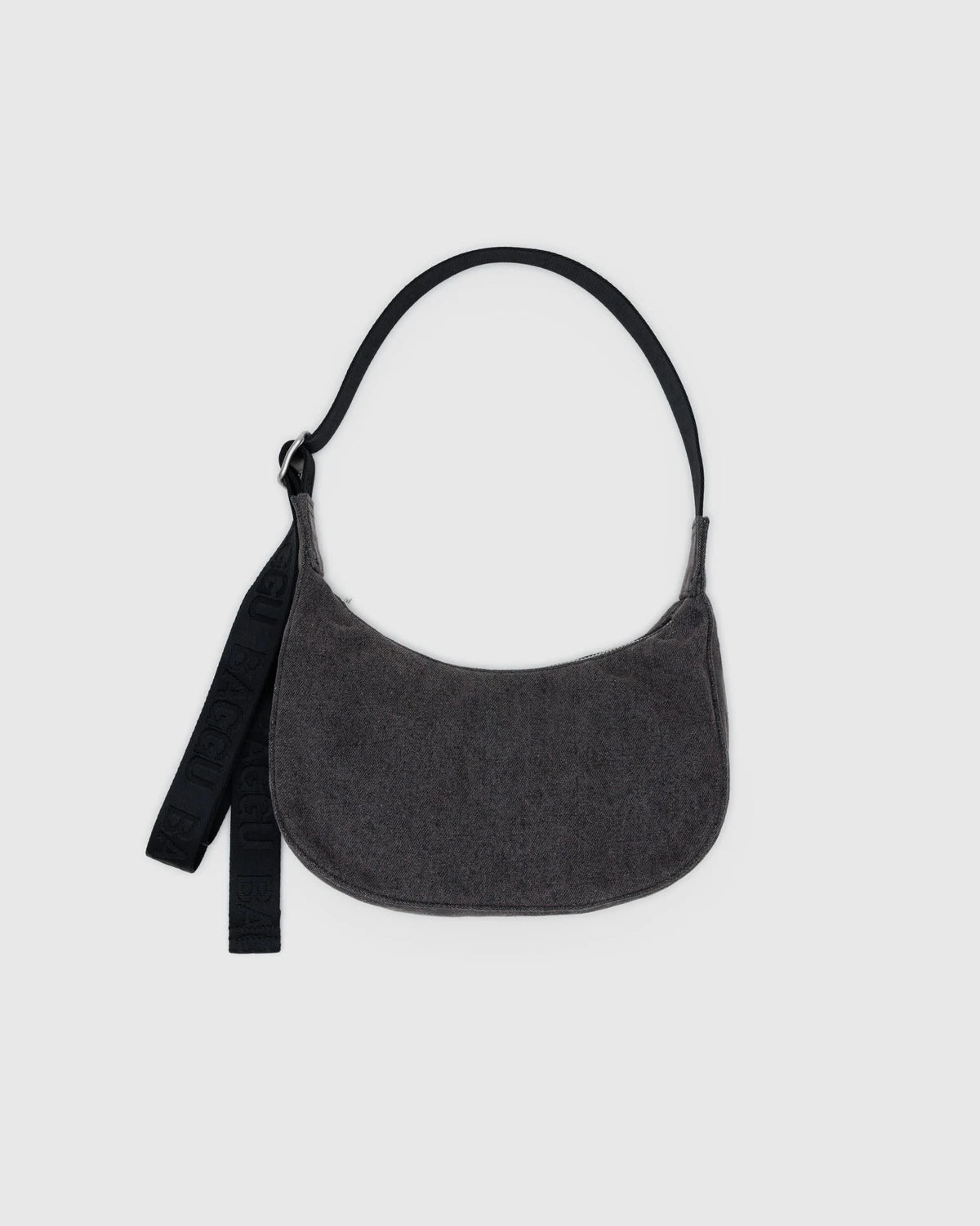 Baggu Small Denim Crescent Bag – Washed Black