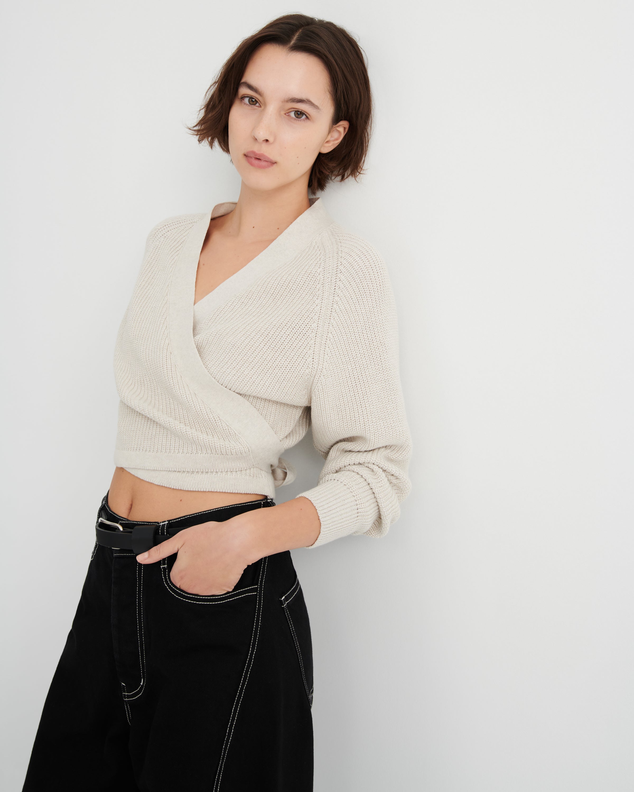 Kowtow Composure Cardigan – Oatmealk