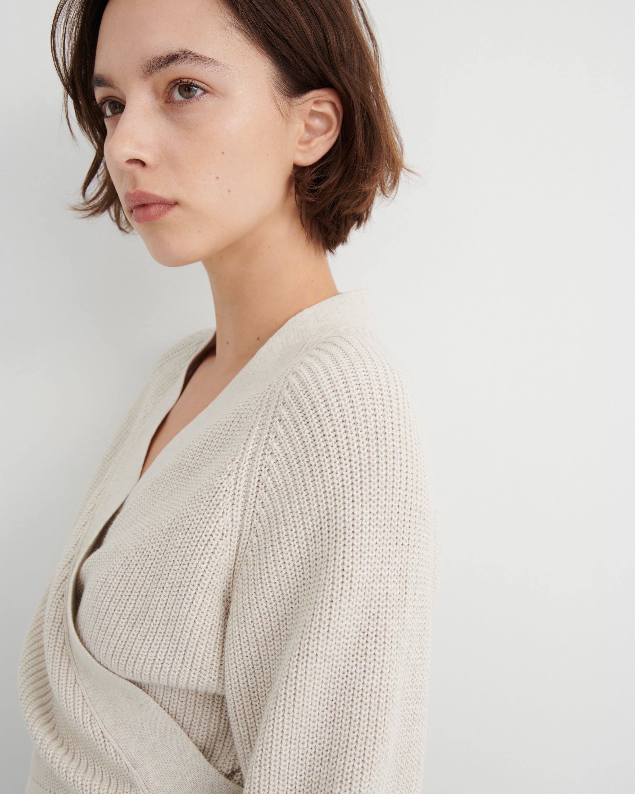 Kowtow Composure Cardigan – Oatmealk