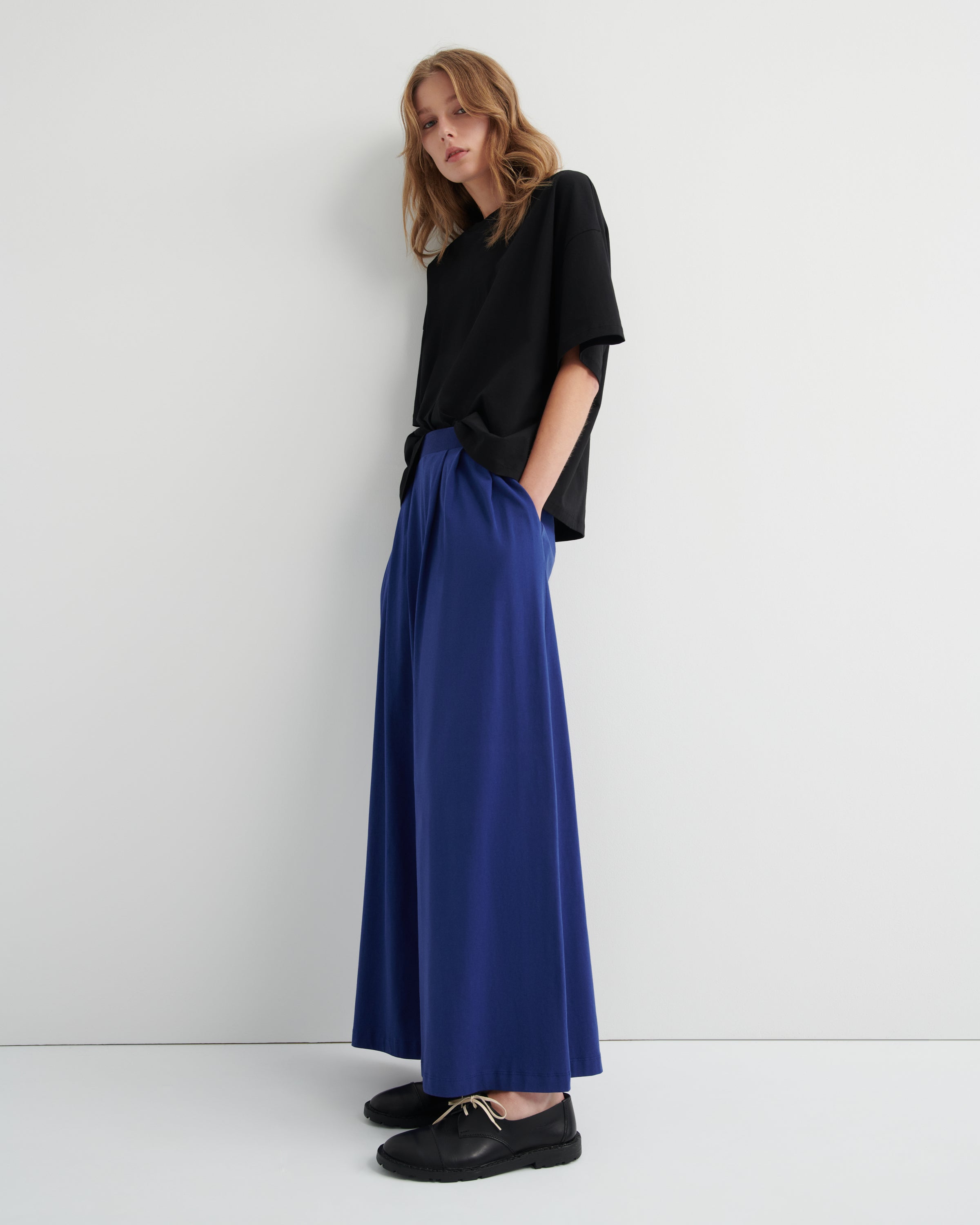 Kowtow Drape Pant – Factory Blue