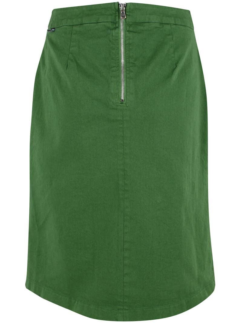 Danefae København Stretch Canvas Skirt – Moss Green