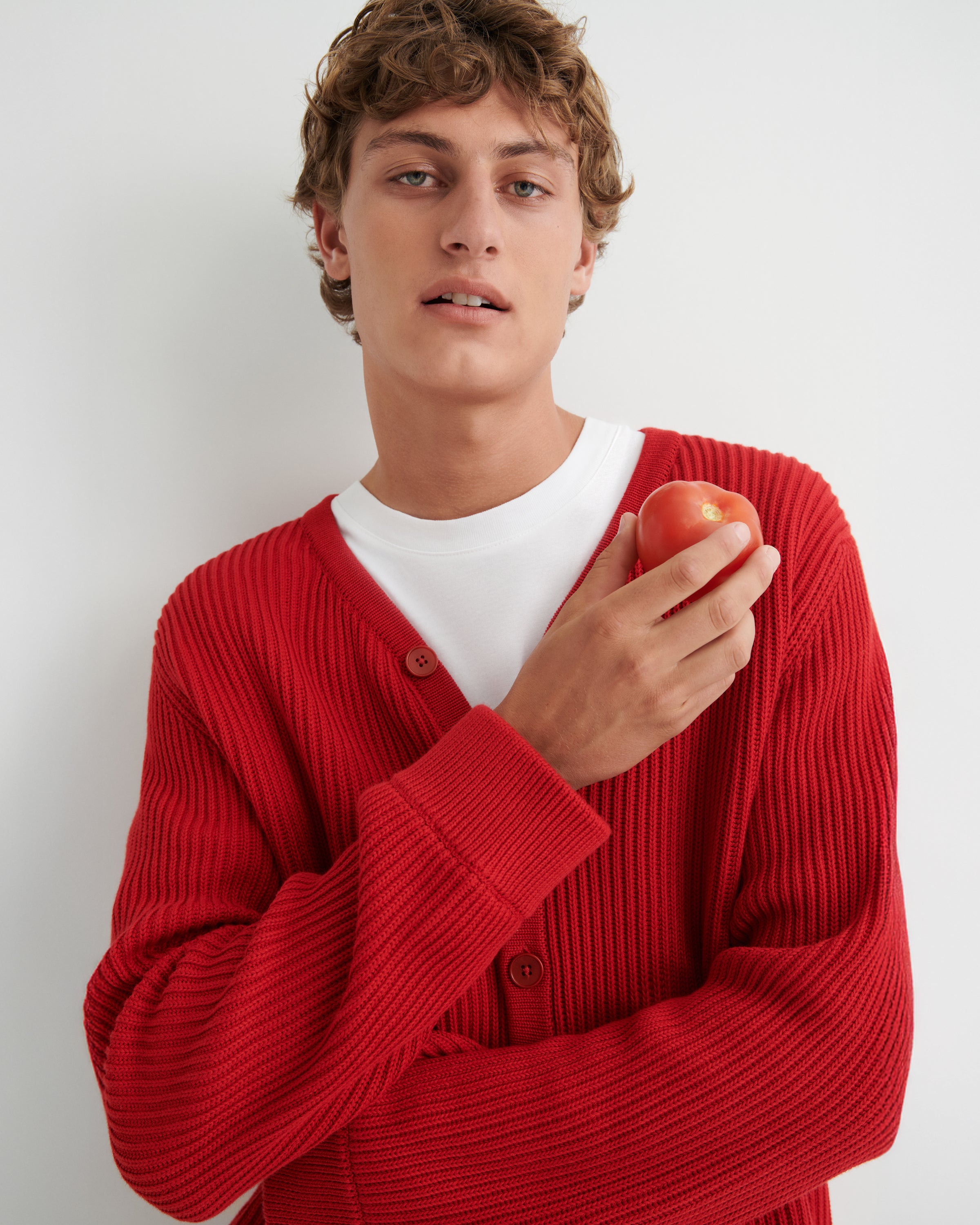 Kowtow Fisher Cardigan – Primary Red