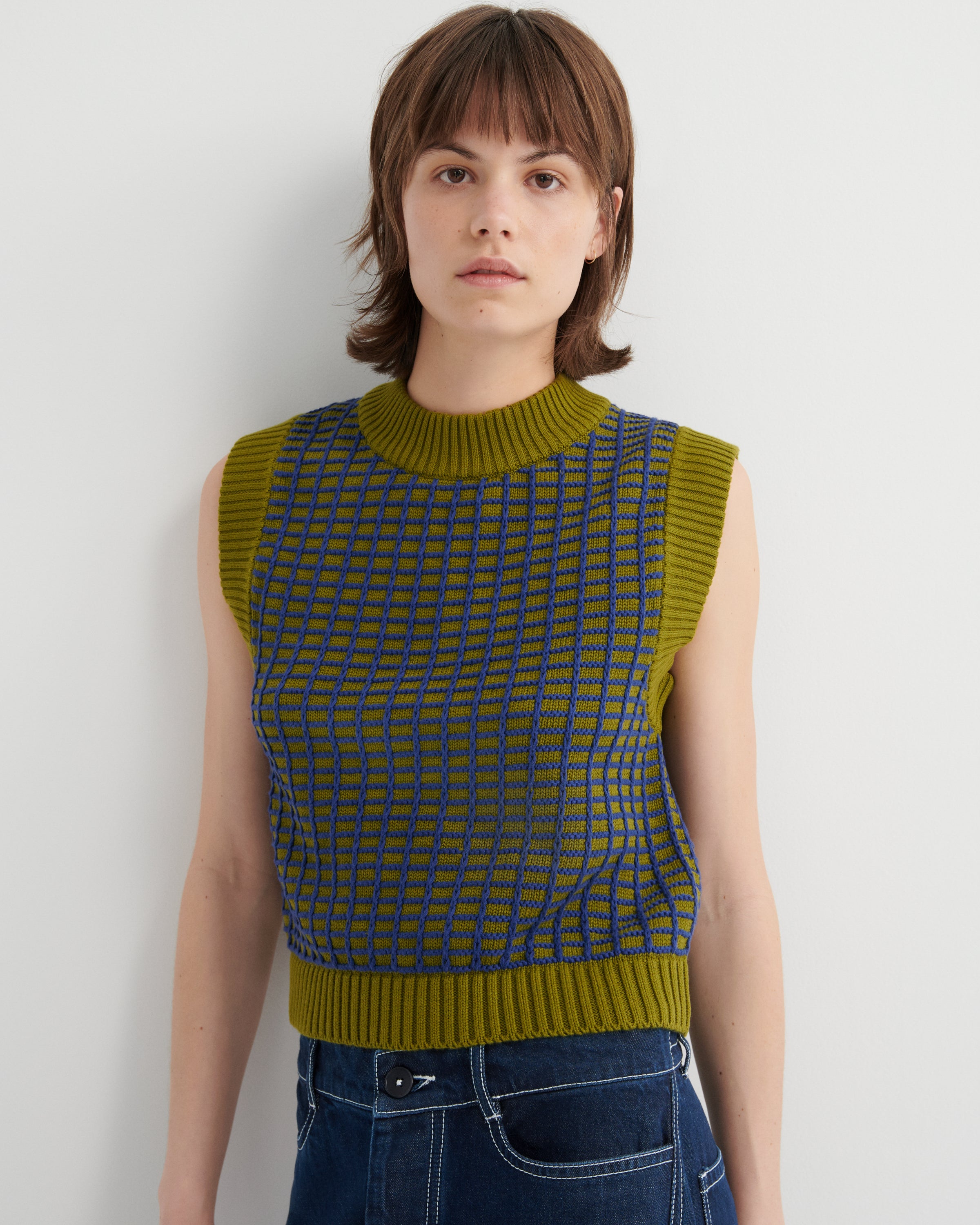 Kowtow Grid Vest – Field