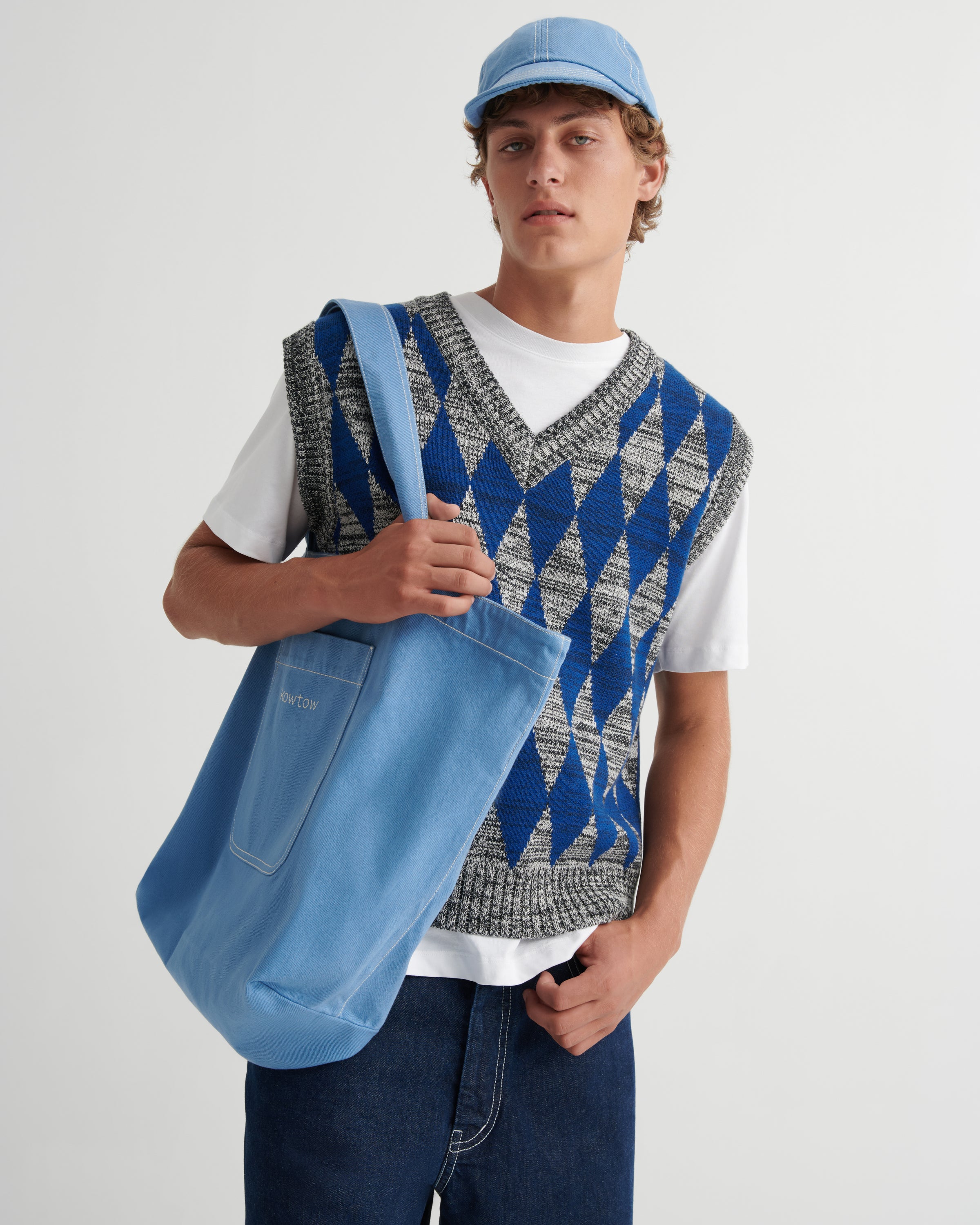 Kowtow Jarman Vest – Diamond Jacquard
