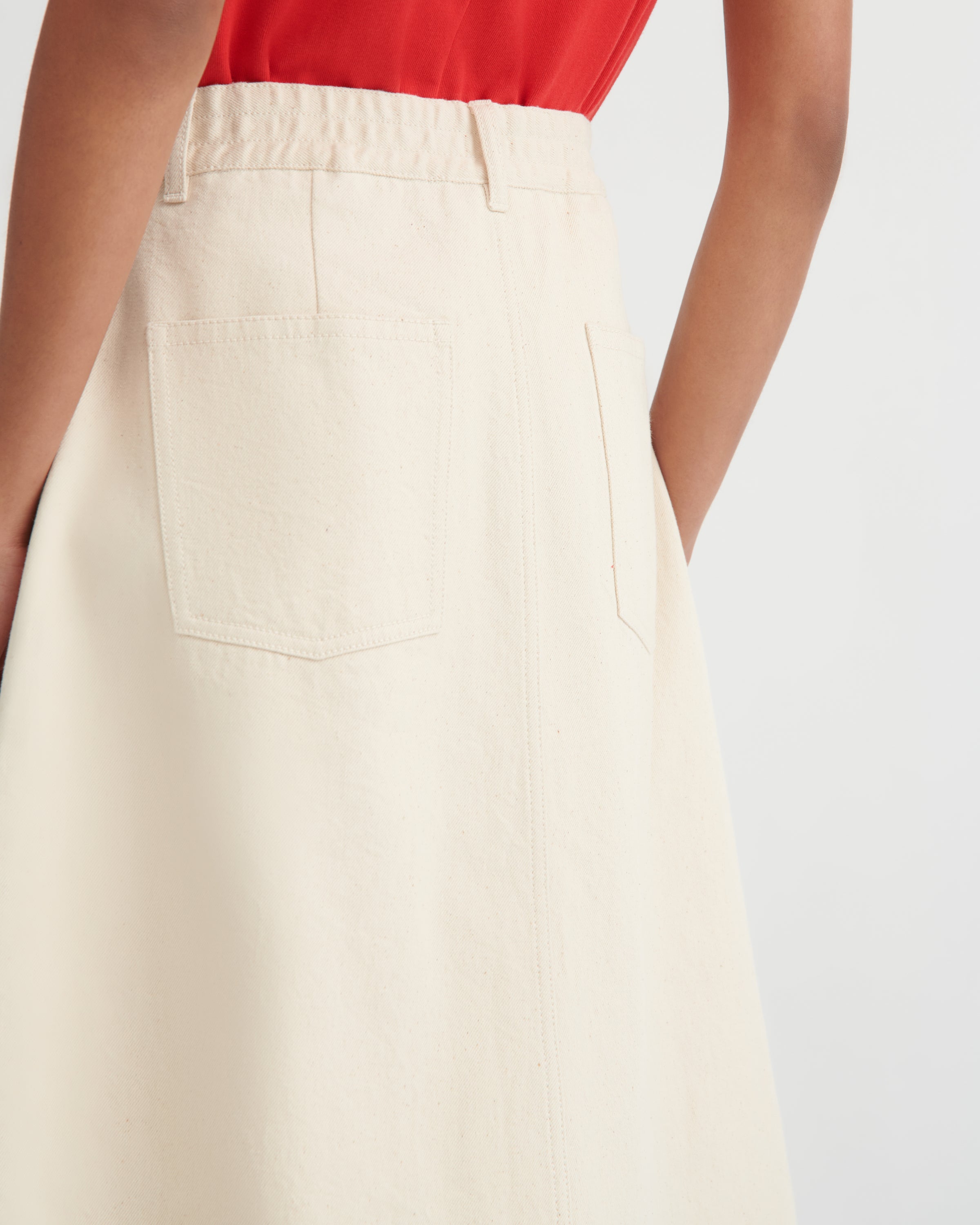Kowtow Jubilee Skirt – Ecru Denim