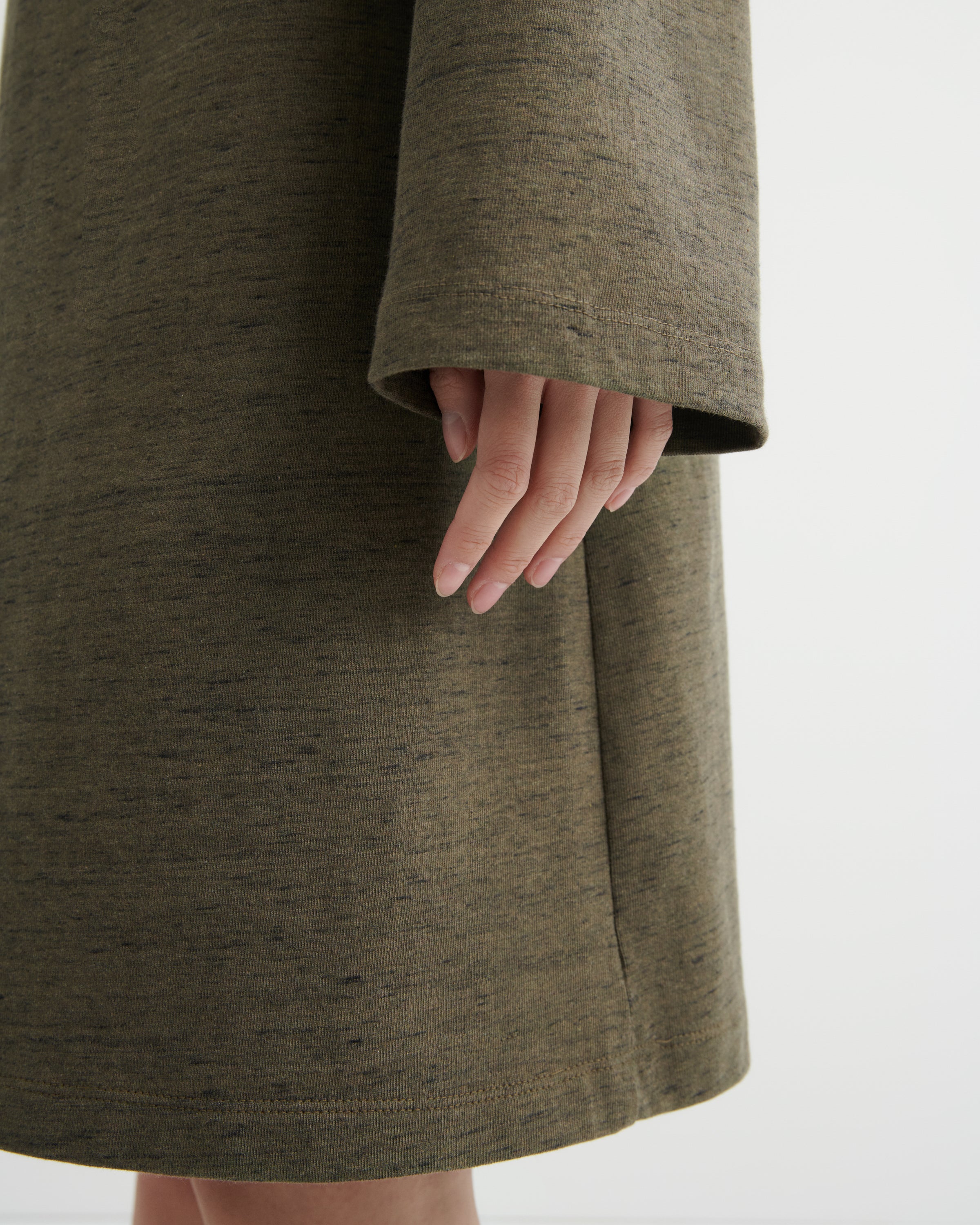 Kowtow Measure Dress – Bark Melange