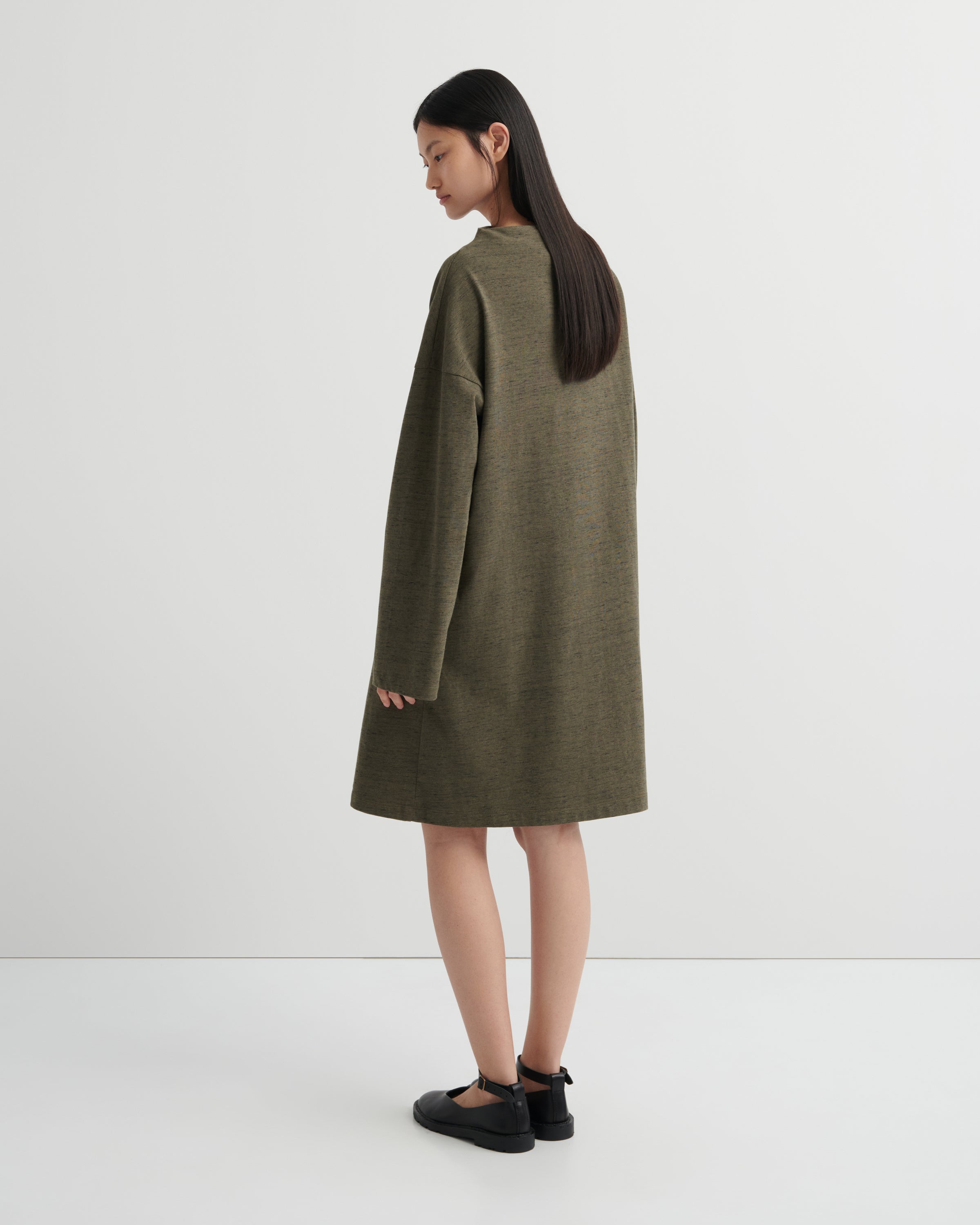 Kowtow Measure Dress – Bark Melange
