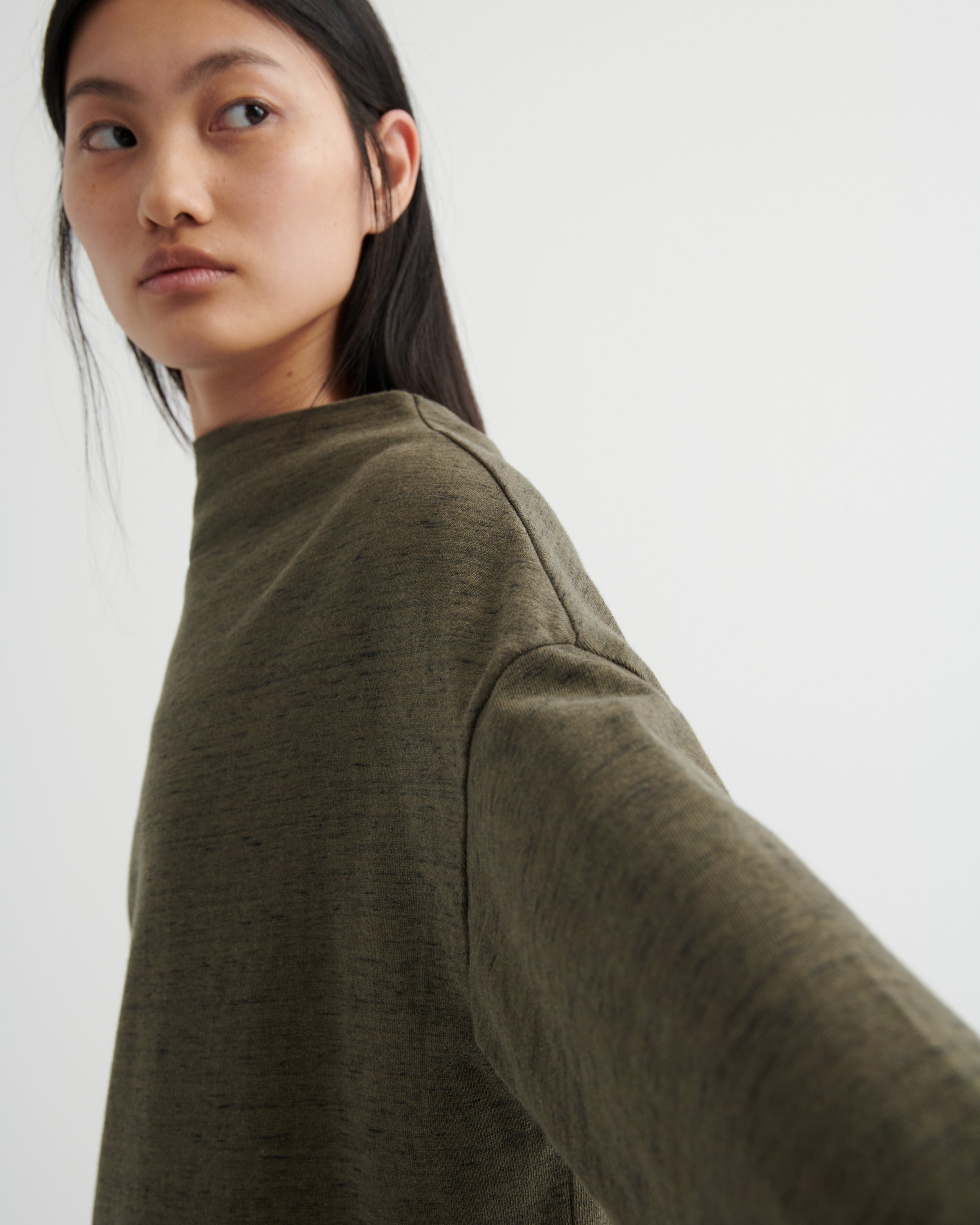 Kowtow Measure Dress – Bark Melange