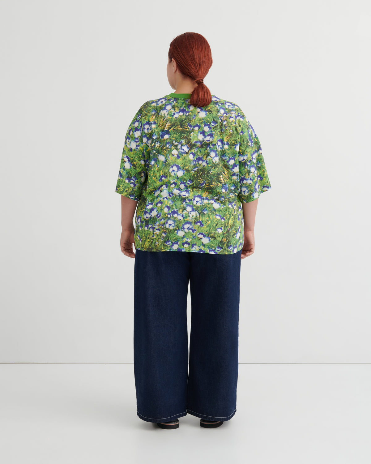 Kowtow Oversized Boxy Tee – Bluebell Print