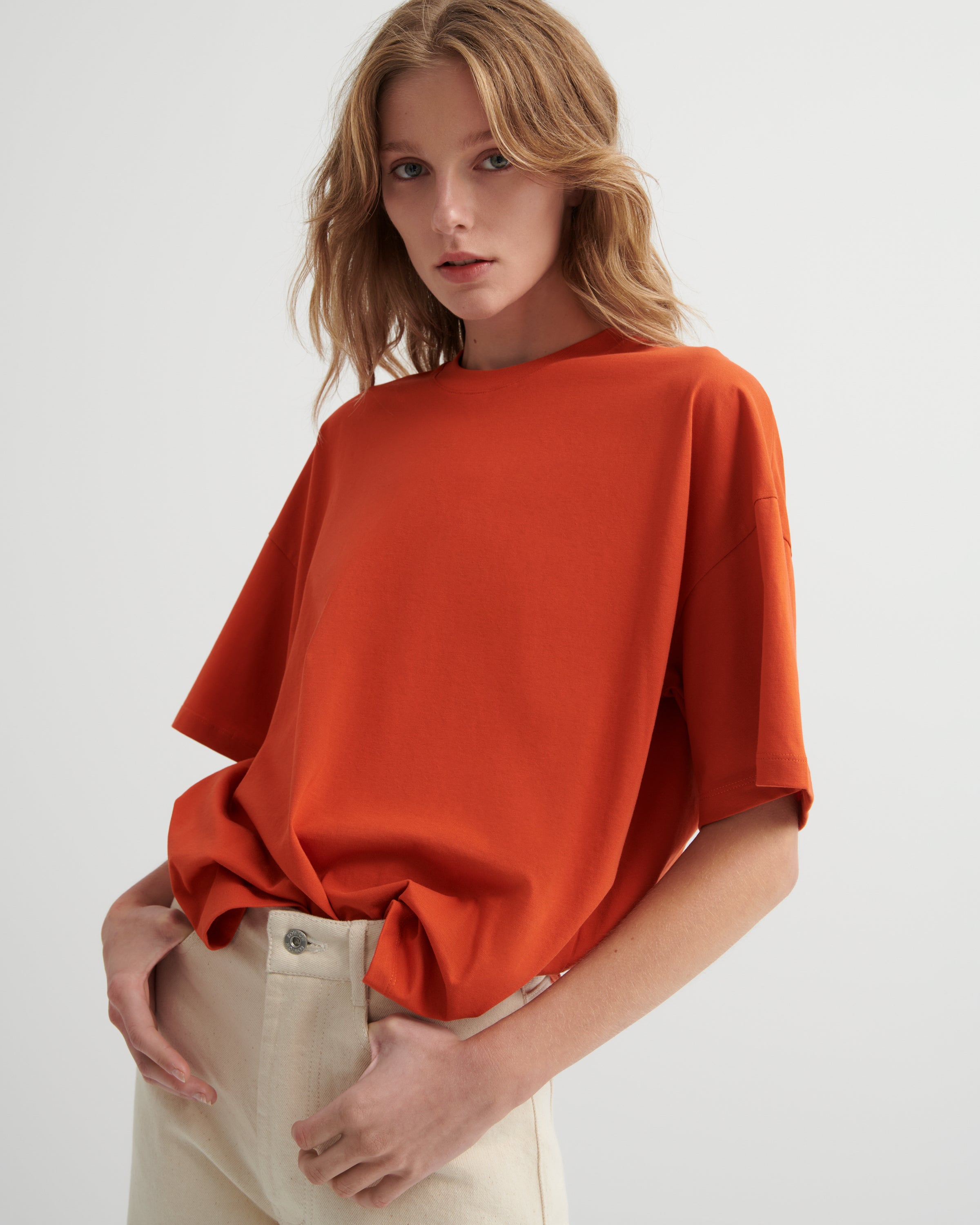 Kowtow Oversized Boxy Tee – Nasturtium
