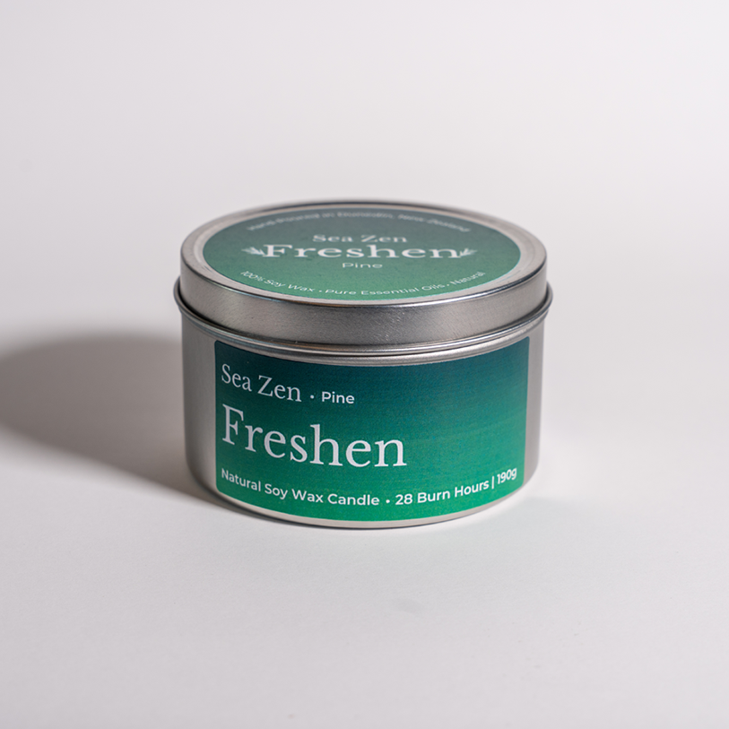 Sea Zen Pine scented soy candle