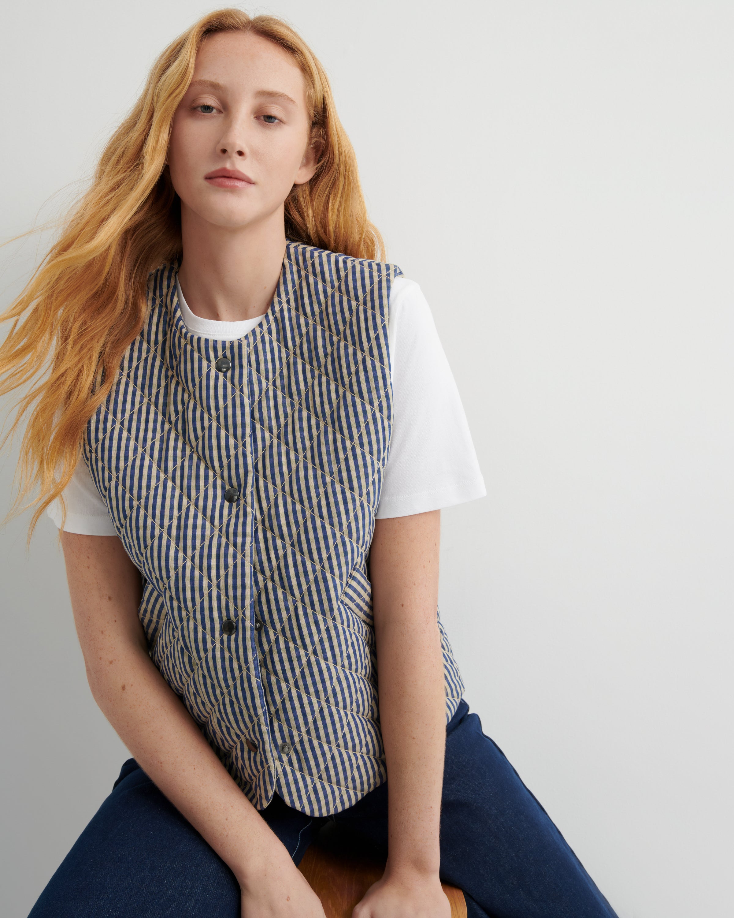 Kowtow Quilter Vest – Landscape Check