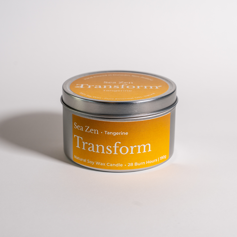 Sea Zen Tangerine scented soy candle