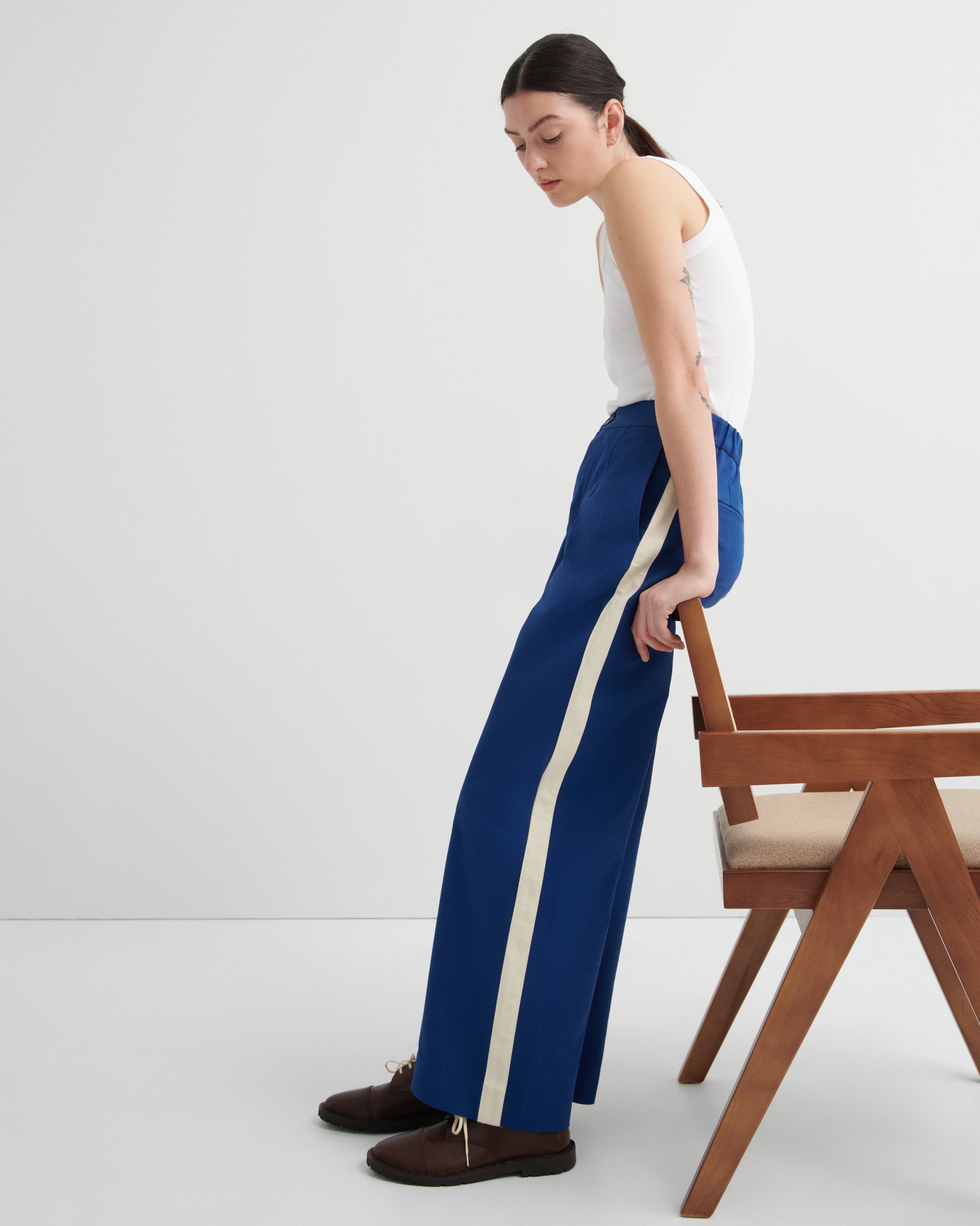 Kowtow Tux Pant – Factory Blue